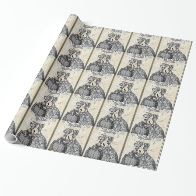 The Halloween Ball Wrapping Paper (Unrolled)