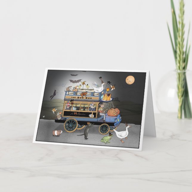 The Halloween 'Boo Bus' Card (Front)