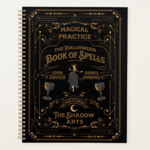 The Halloween Book of Spells Spiral Goth Planner
