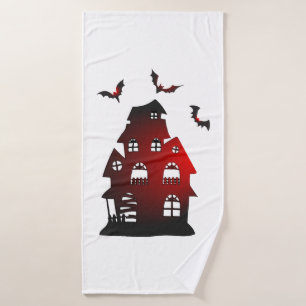 the halloween design bath towel