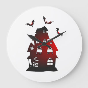 the halloween design large clock