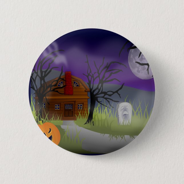 The Halloween Fog - 6 Cm Round Badge (Front)