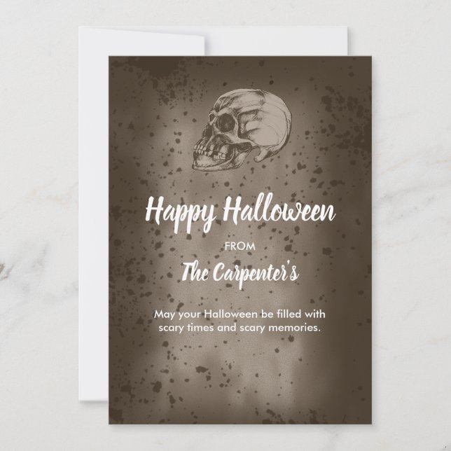 The Halloween Skull Invitation (Front)