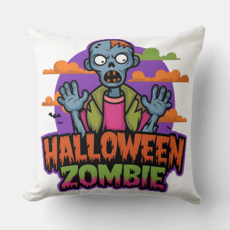 The Halloween Strange Zombie Throw Pillow: Eerie  Cushion
