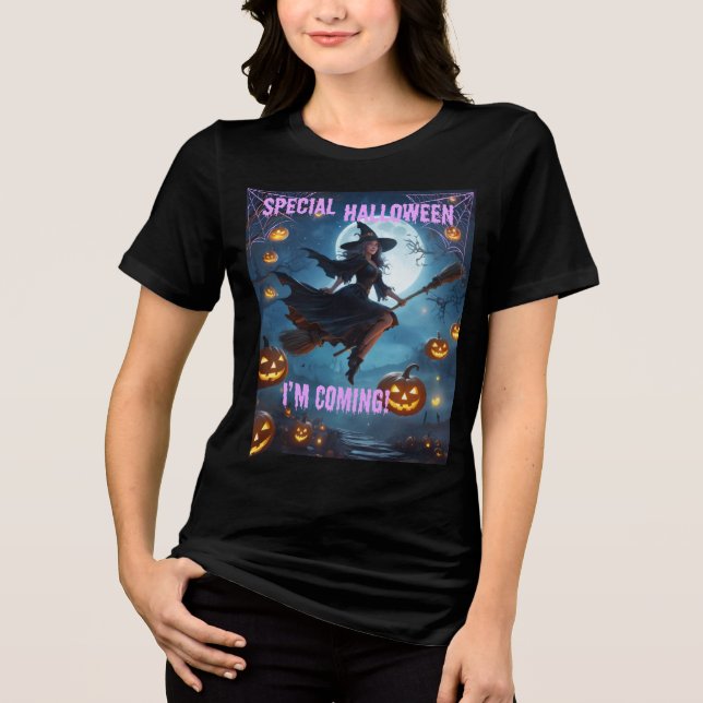 The Halloween Witch Tri-Blend Shirt (Front)