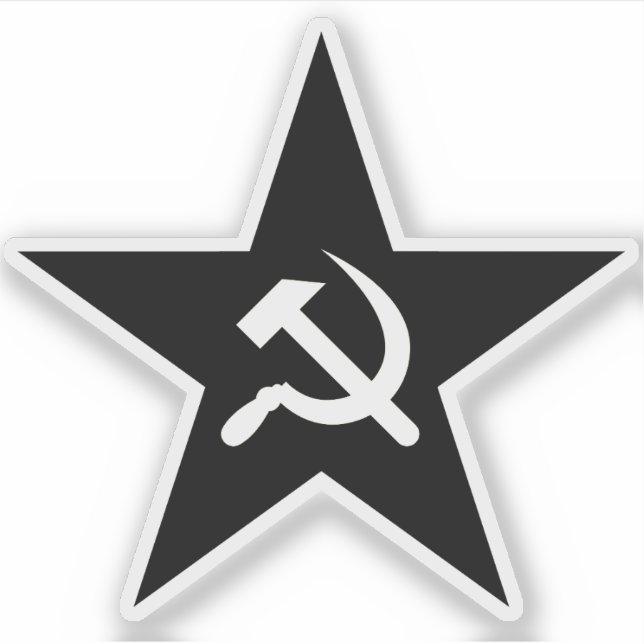 The Hammer And Sickle Star - v2 (black) (Front)