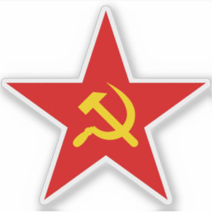 The Hammer And Sickle Star - v2 (red)