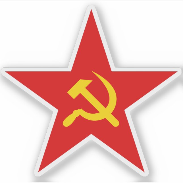 The Hammer And Sickle Star - v2 (red) (Front)