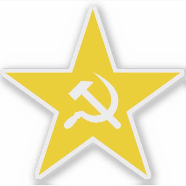 The Hammer And Sickle Star - v2 (yellow) (Front)