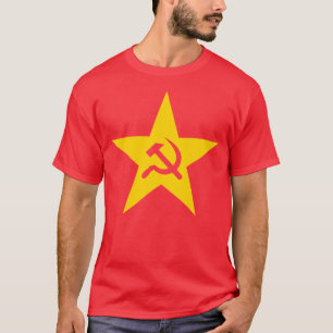 The Hammer And Sickle Star - v2 (yellow) T-Shirt