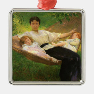 The Hammock (by Joseph DeCamp) Metal Tree Decoration