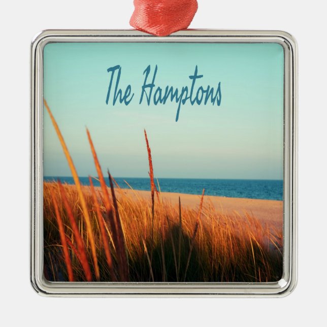 The Hamptons Beach Long Island NewYork Metal Tree Decoration (Front)