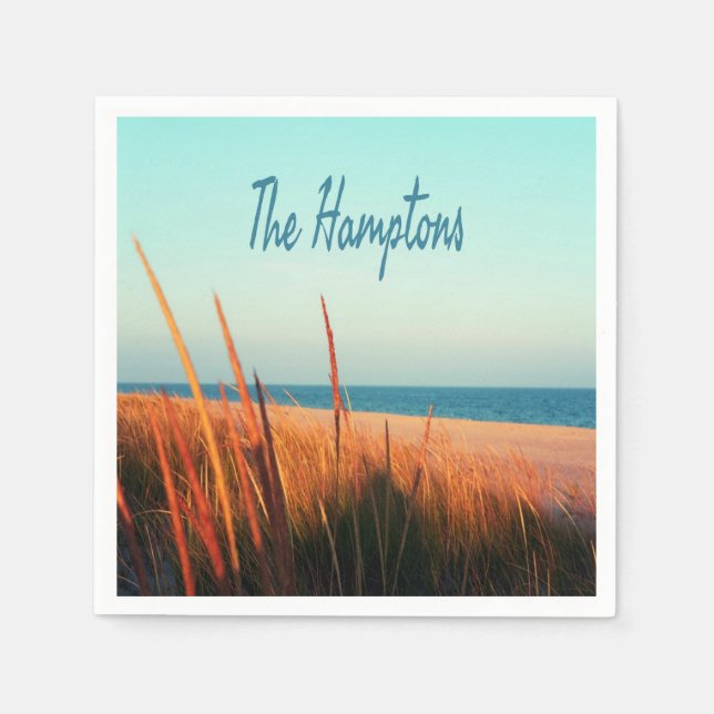 The Hamptons Beach Long Island NewYork Napkin (Front)