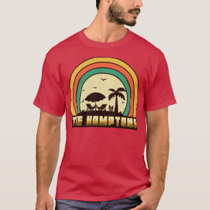 The Hamptons Beach Retro Sunset Style T-Shirt