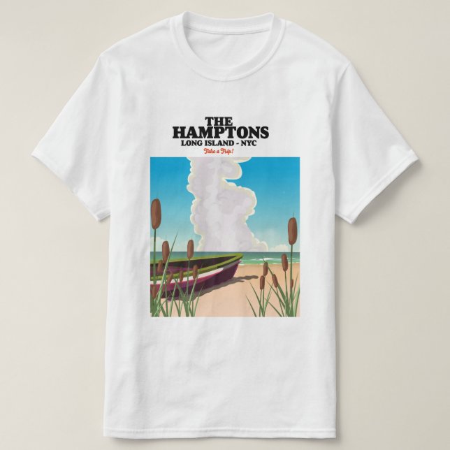 The Hamptons Long island NYC, travel poster. T-Shirt (Design Front)