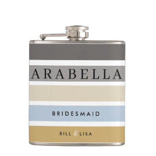 The Hamptons Personalised Bridesmaid Hip Flask