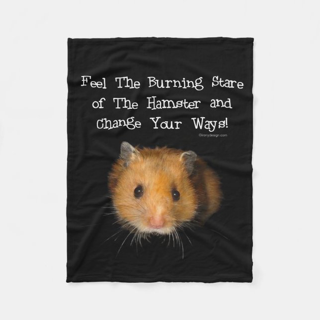 The Hamster Stare Fleece Blanket (Front)