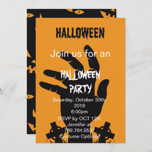 The hand Halloween party Invitation