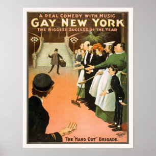 The Hand Out Brigade - Vintage Theatre Print