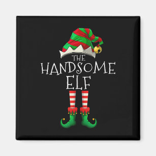 The Handsome Elf Christmas Family Matching Xmas Gr Magnet