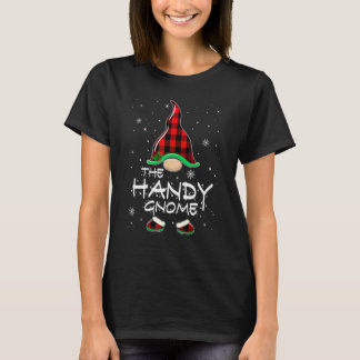 The Handy Gnome Red Buffalo Plaid Christmas Pajama T-Shirt