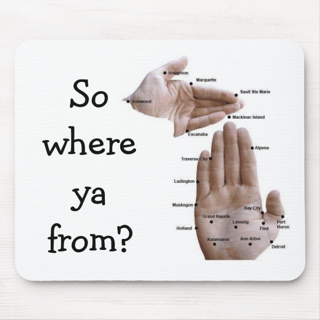 The Handy Michigan "Travel" Mousepad! Mouse Mat (Front)
