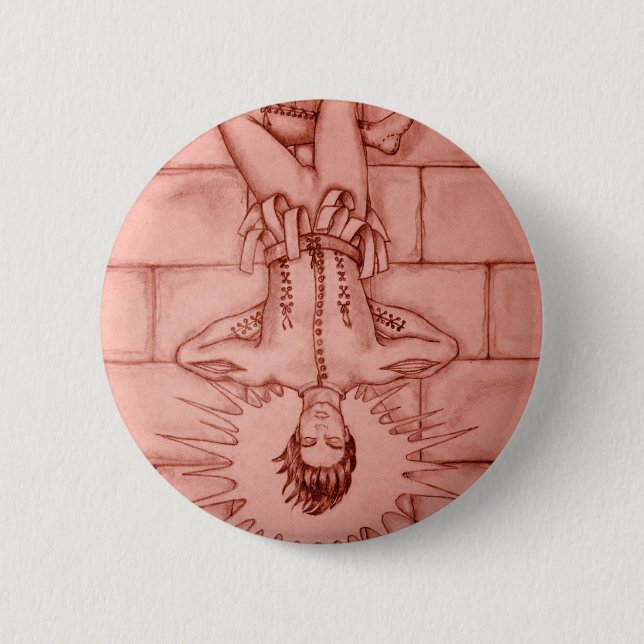 The Hanged Man Tarot Card 6 Cm Round Badge (Front)