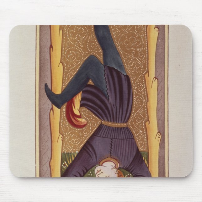 The Hanged Man, tarot card, French Mouse Mat (Front)