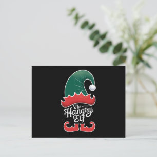 The Hangry Elf Family Matching Group Christmas Holiday Postcard
