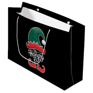 The Hangry Elf Family Matching Group Christmas Large Gift Bag