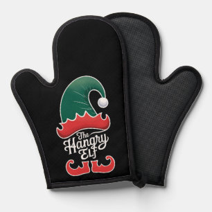 The Hangry Elf Family Matching Group Christmas Oven Mitt
