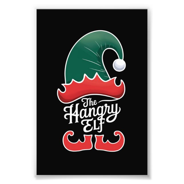 The Hangry Elf Family Matching Group Christmas  Photo Print (Front)