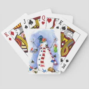 The Happiest Snowman Playing Cards