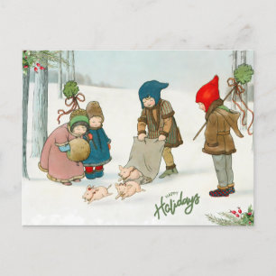 The Happiness of Winter, Vintage Postcard