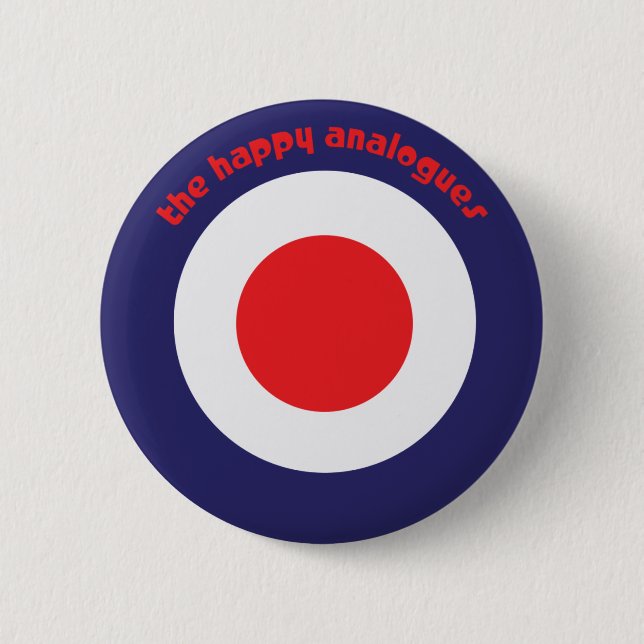 The Happy Analogues Bullseye Button (Front)