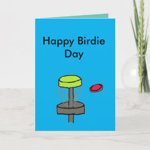The Happy Birdie Day disc golf birthday card