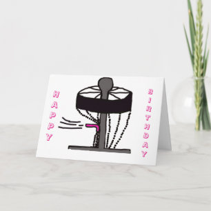 The Happy Birthday Disc Golf greeting card
