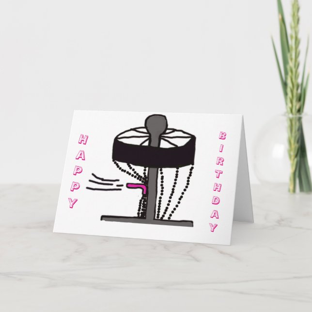 The Happy Birthday Disc Golf greeting card (Front)