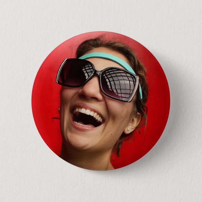 The Happy Bride 6 Cm Round Badge (Front)