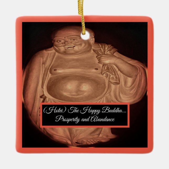 The Happy Buddha Ceramic Ornament (Front)