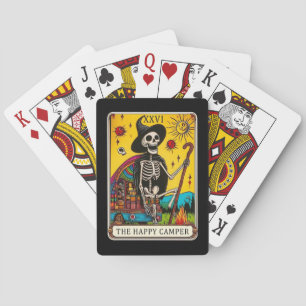 The Happy Camper Skeleton Tarot Poker Deck
