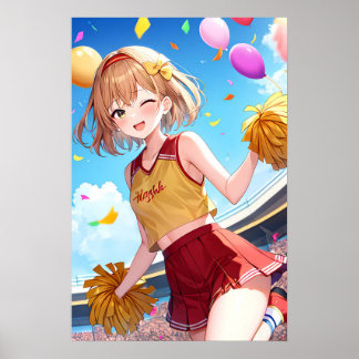 The happy cheerleader Poster
