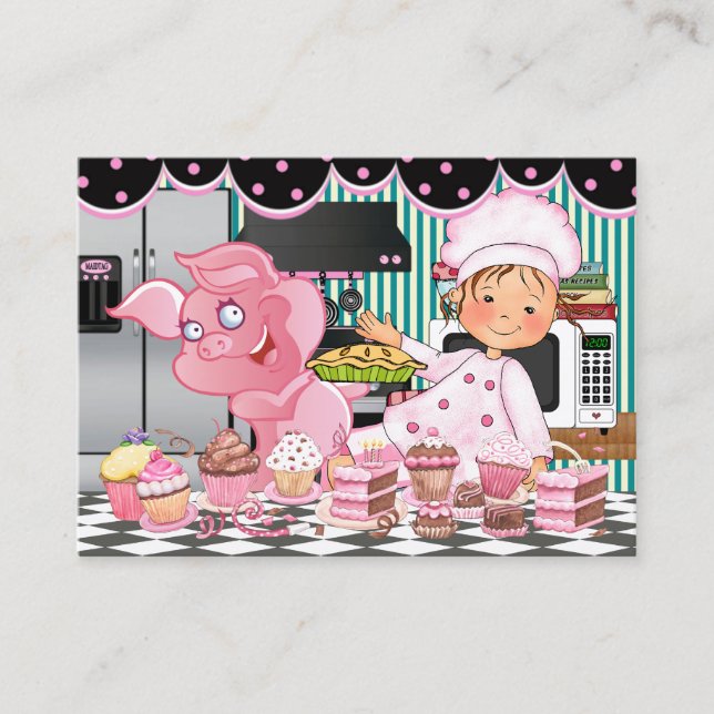 The Happy Chef / Caterer / Bakery - SRF Business Card (Front)