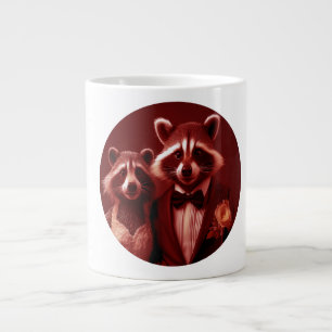 The Happy Couple Mr. & Mrs. Racoon Large Coffee Mug