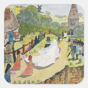 The Happy Couple Square Sticker