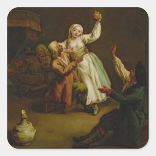 The Happy Couple Square Sticker