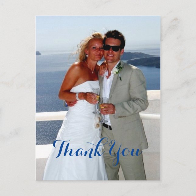 The Happy Couple Wedding Gift Thank You Postcard (Front)