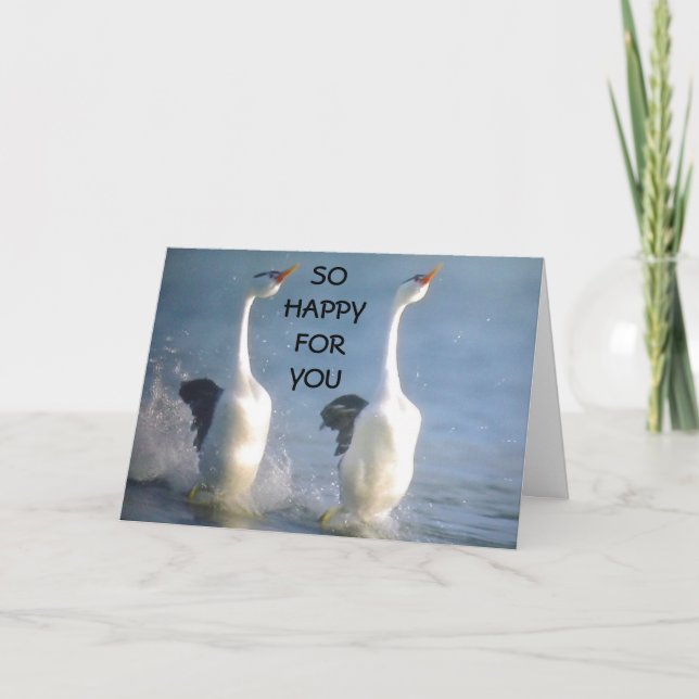 THE "HAPPY DANCE" BY SWANS JUST FOR YOU CARD (Front)