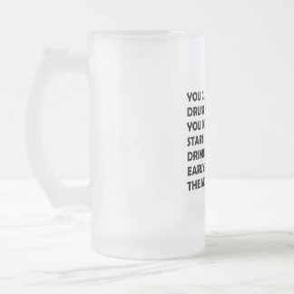 The Happy Drinker Frosted Glass Beer Mug