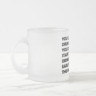 The Happy Drinker Frosted Glass Coffee Mug